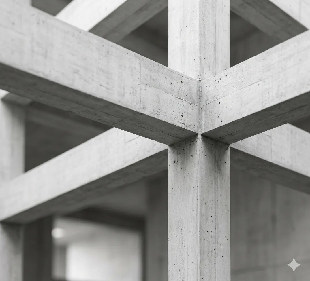 Sichtbeton-Knotenpunkt